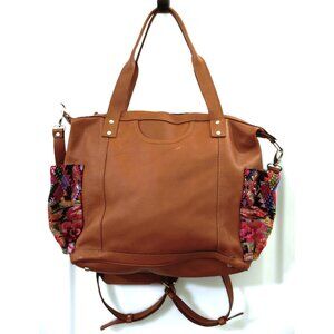 Guatemalan Convertible Bag | 100% Full-Grain Leather Vintage Huipil | Unique Bac